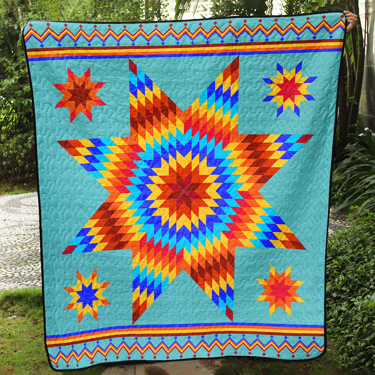 Native American Inspired Star Art Quilt TL01082304BL