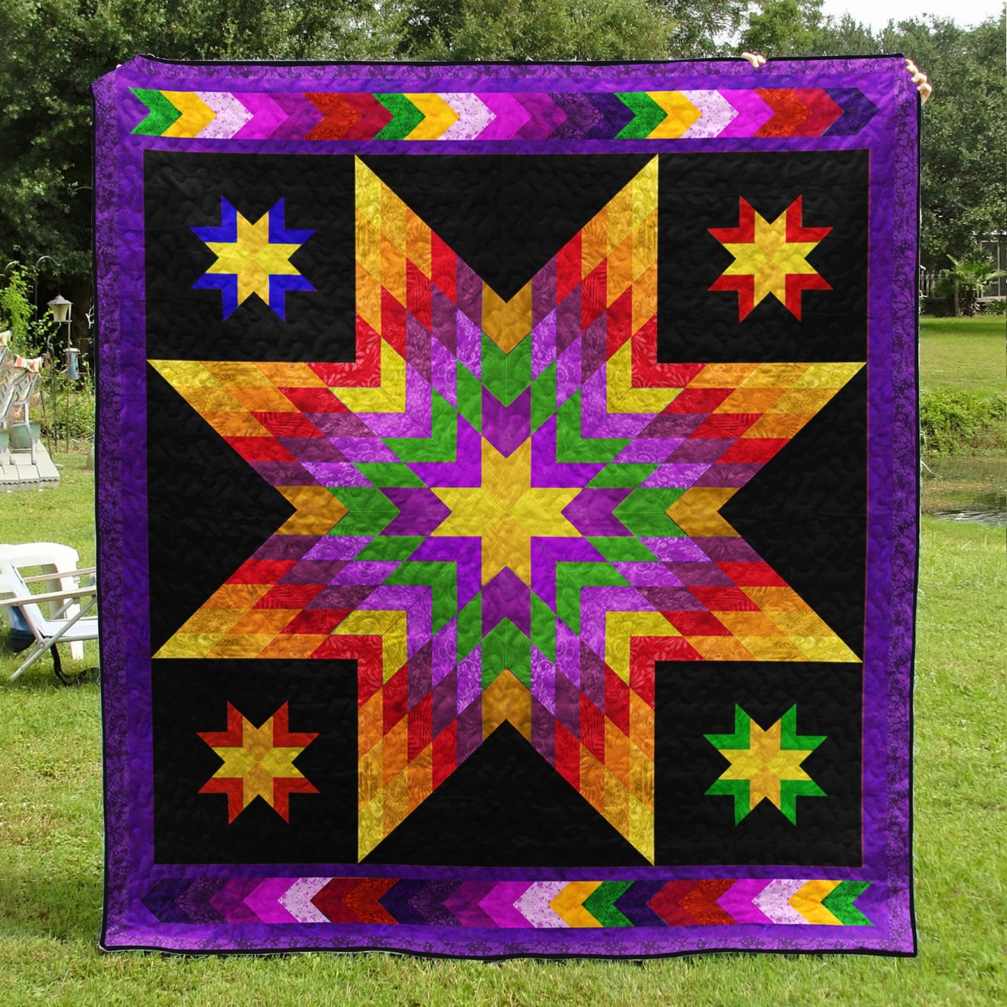 Native American Inspired Star Art Quilt TL31072304BL