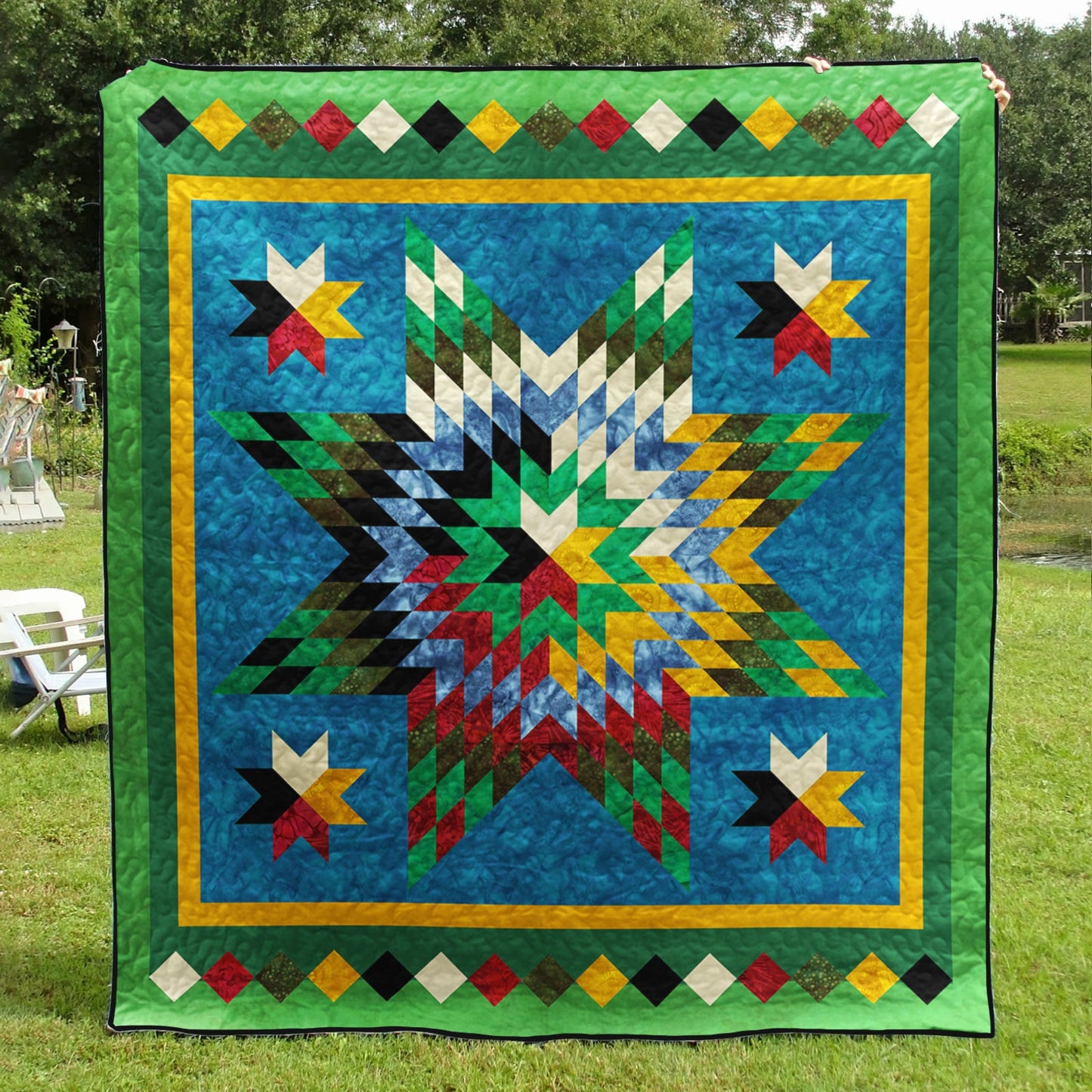 Native American Inspired Star Art Quilt TL26072304BL