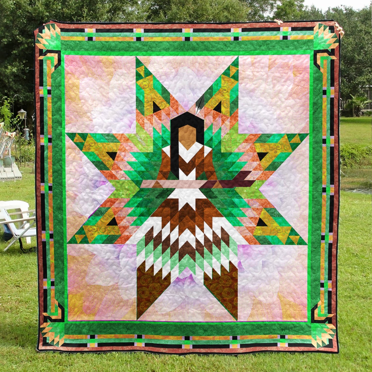 Native American Inspired Star Art Quilt TL28072304BL