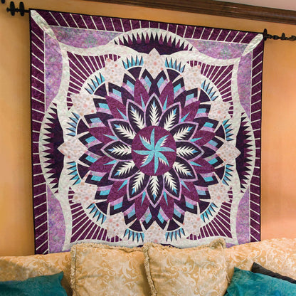Purple Flower Quilt Blanket TL090704Y