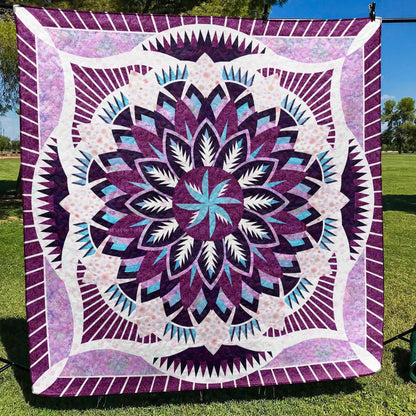 Purple Flower Quilt Blanket TL090704Y