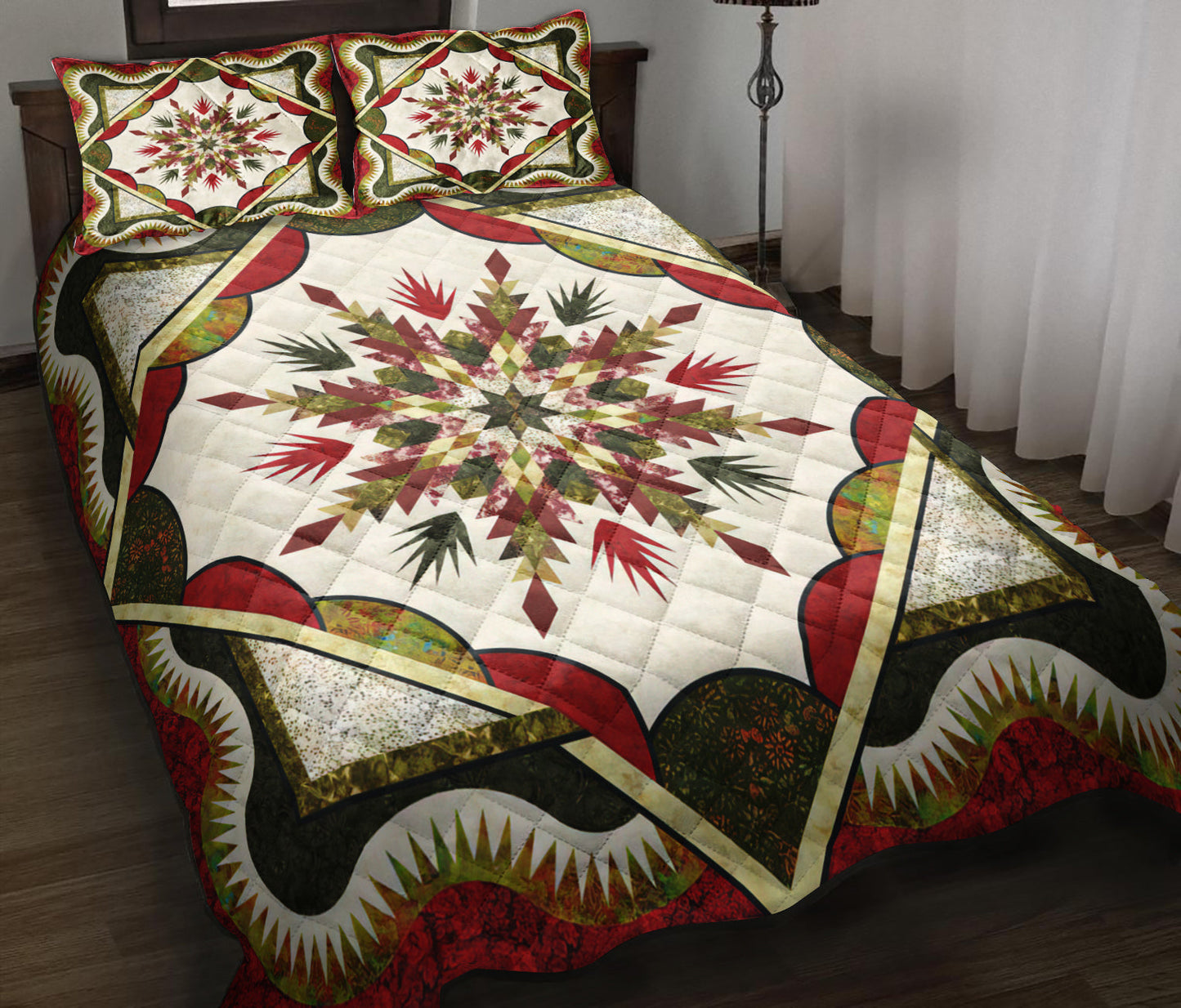 Flower Snowflake Quilt Bedding Set MT230514D