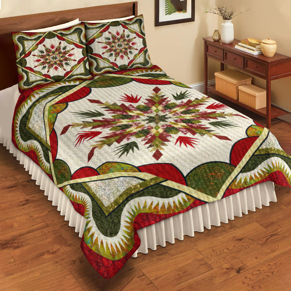 Flower Snowflake Quilt Bedding Set MT230514D