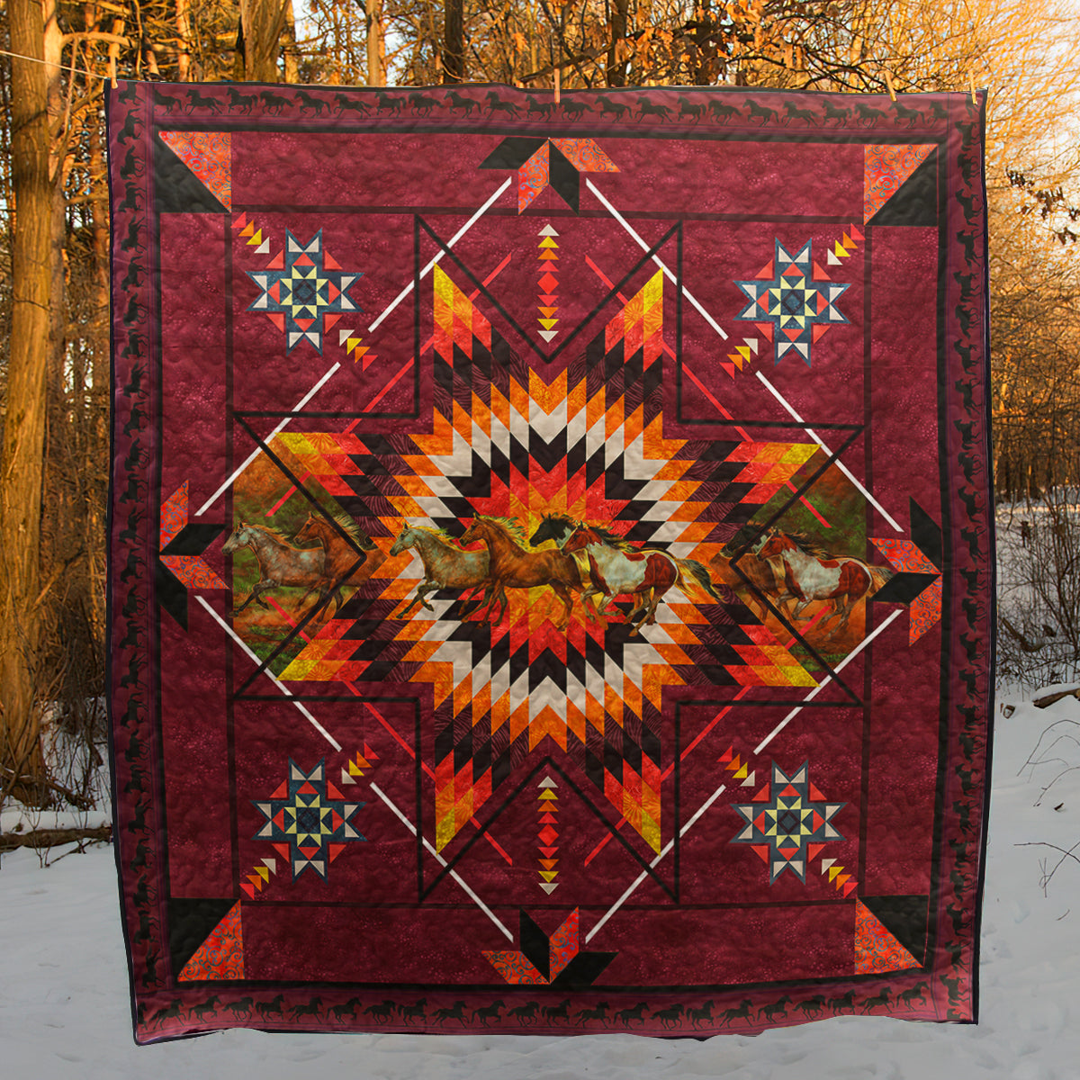 Native American Horse Quilt Blanket TL211004Y