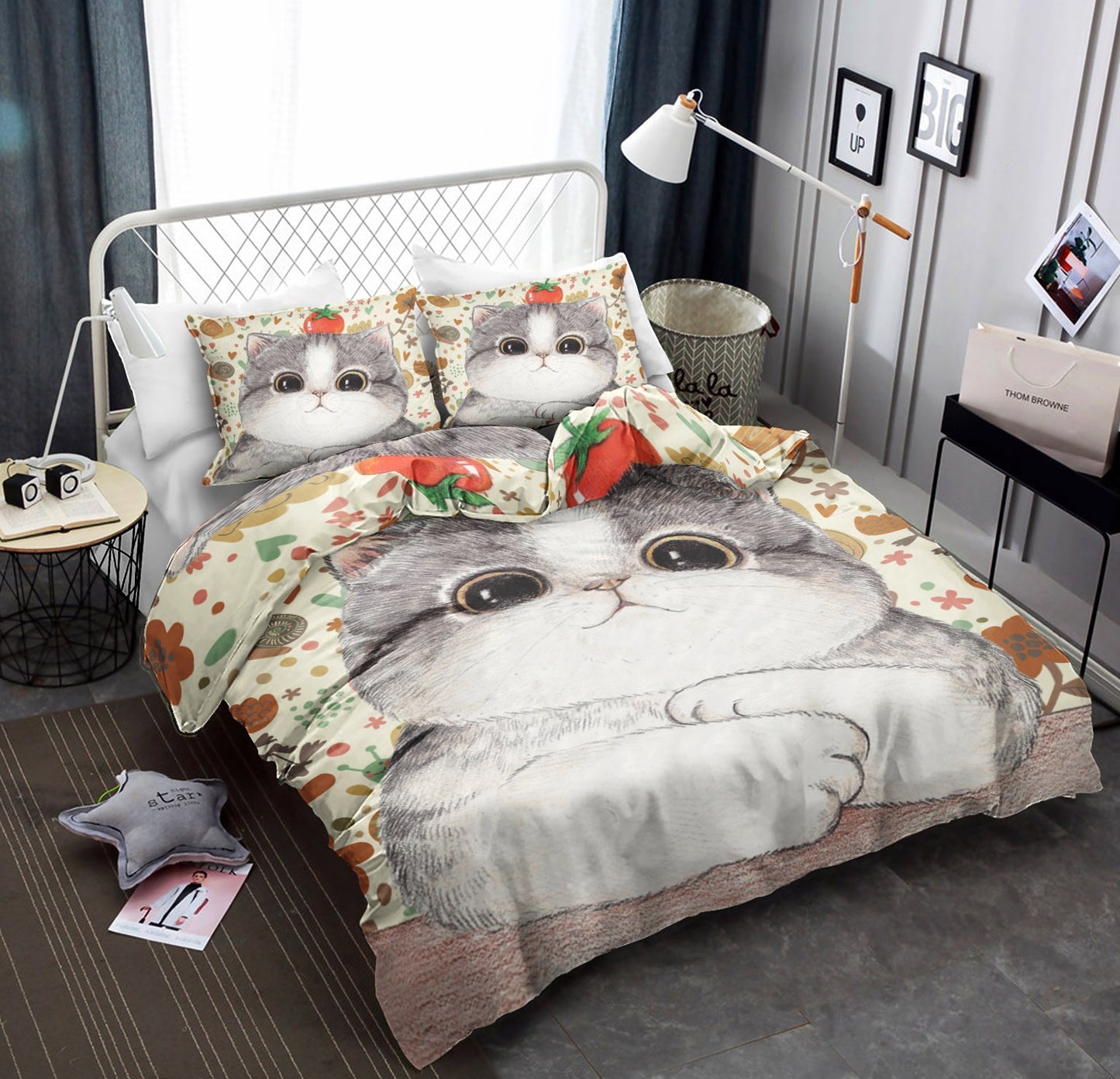 super cute fat cat pattern CLA22100027B Bedding Sets
